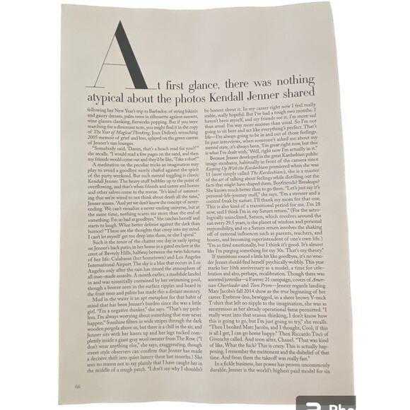 Kendall Jenner in Louis Vuitton Magazine Print Summer 2024 Frame Ready Original - Picture 3 of 4